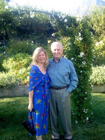 Celebrating their anniversary at San Ysidro Ranch