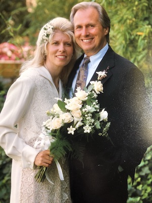 Their wedding day, 1993