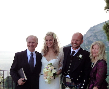 Jim officiated wedding